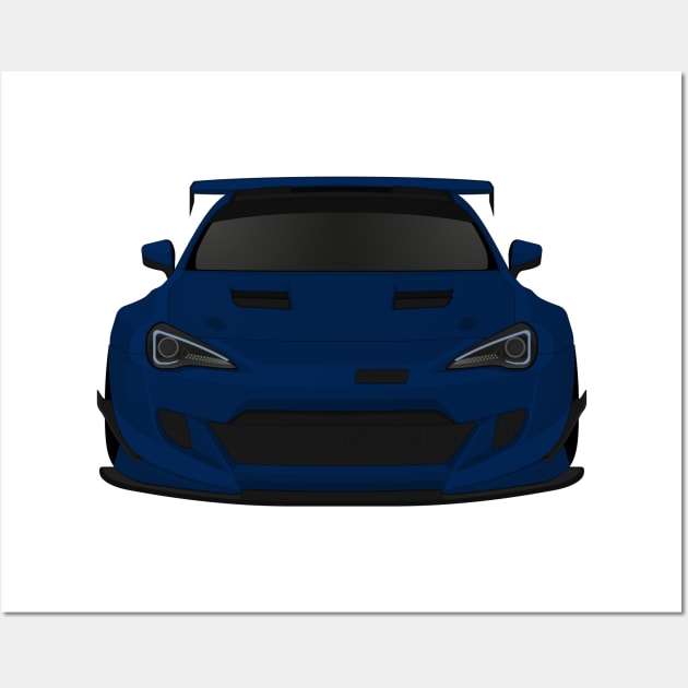 GT86 widebody Dark-blue Wall Art by VENZ0LIC